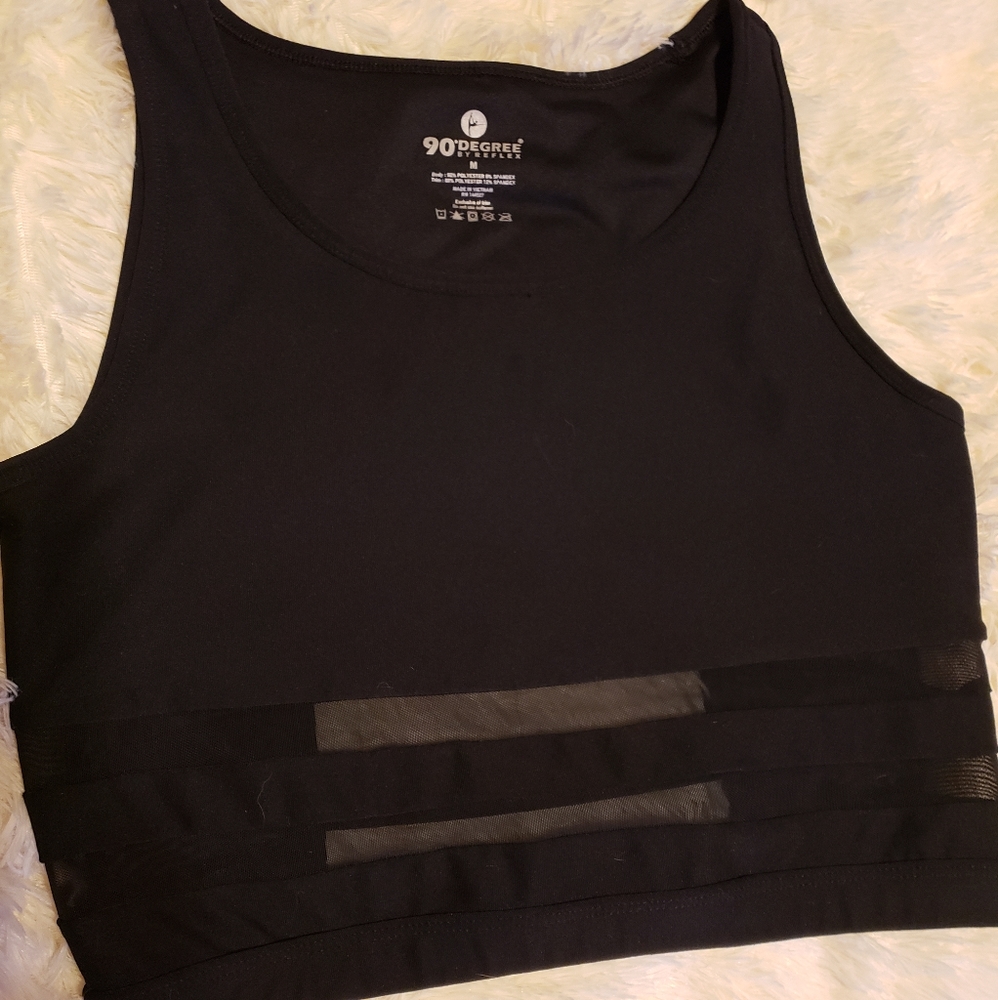 Mesh sports crop top